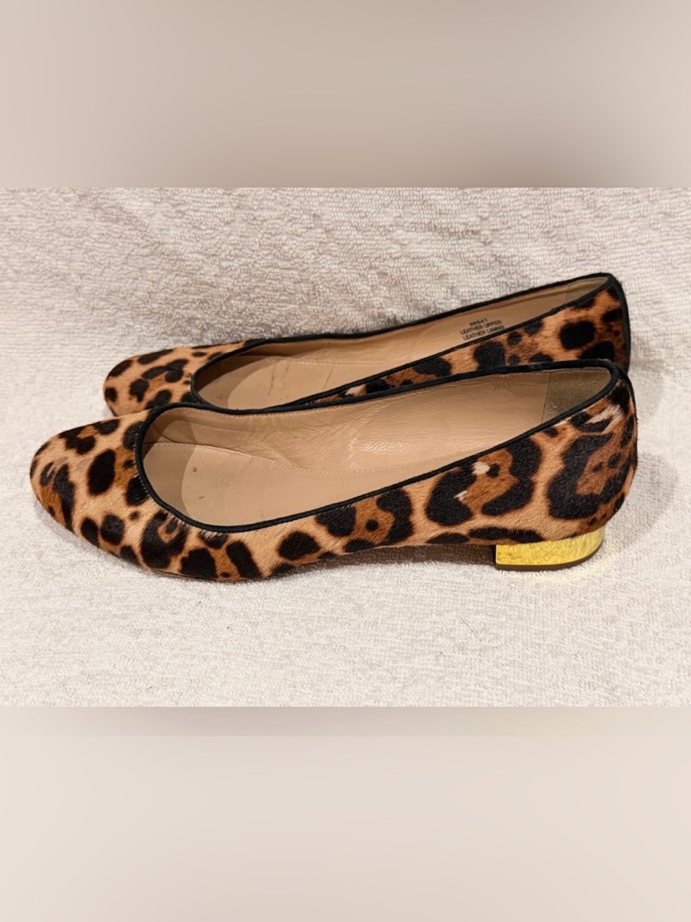 J. Crew Leopard-Print Ballet Flats in Tan and Black